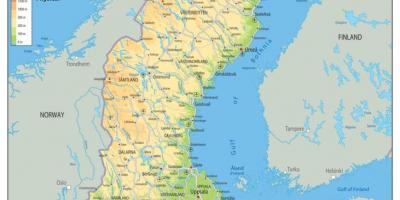 Ruotsi kartta - Kartat-Ruotsi (Pohjois-Eurooppa - Eurooppa)